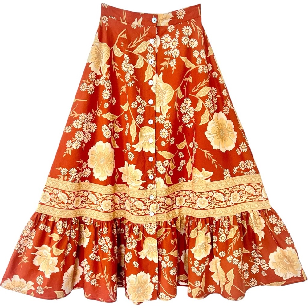 SET Spell Sloan Skirt & Crop Top Set In Ochre - Picture 12 of 16